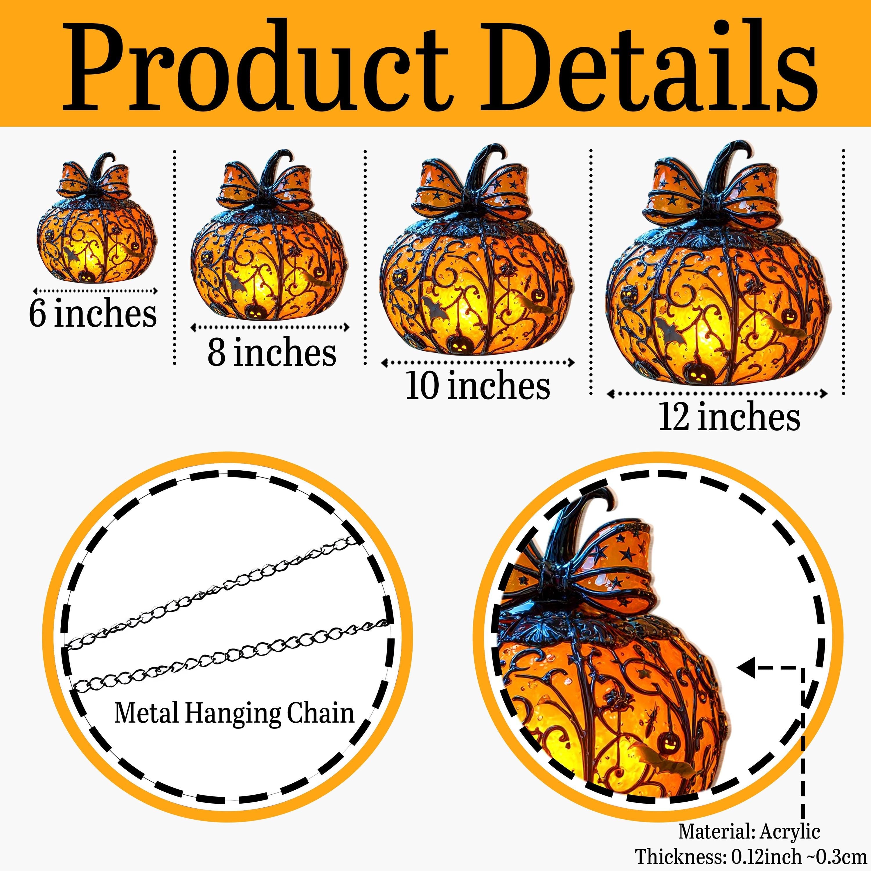 Halloween Pumpkin Lantern Hanging Light with Bats and Stars Metal Carved Fall Decor for Spooky Autumn Home or Party Display