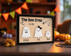 Personalized Wooden Halloween Table Decor for Festive Autumn, Custom Ghost Family Sign Halloween Gift for Mom, Grandma, Pet Lover