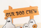 Personalized Halloween Ghost Family Sign – Custom Wooden Ghost Decor with Names – Halloween Tabletop Decoration for Home or Office