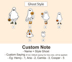 Personalized Halloween Ghost Family Sign – Custom Wooden Ghost Decor with Names – Halloween Tabletop Decoration for Home or Office