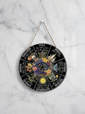 Pagan Wheel of the Year Wooden Sign with Pentagram