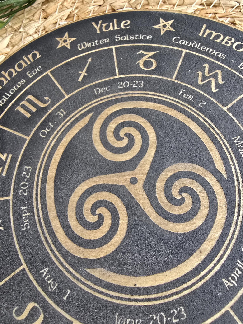 Wiccan Wheel of the Year – Wooden Sabbat Calendar